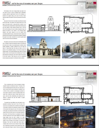 RMSJ roof for the ruins of monastery san juan. Burgos- Artículo de Alberto Sainz de Aja